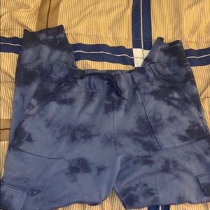 Victoria Secret Pink Blue Tie Dye Joggers